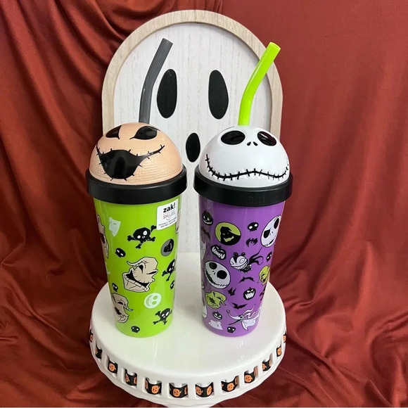 New Halloween Zak Nightmare Before Christmas Oogie Boogie Jack Skellington Cups - Picture 1 of 10